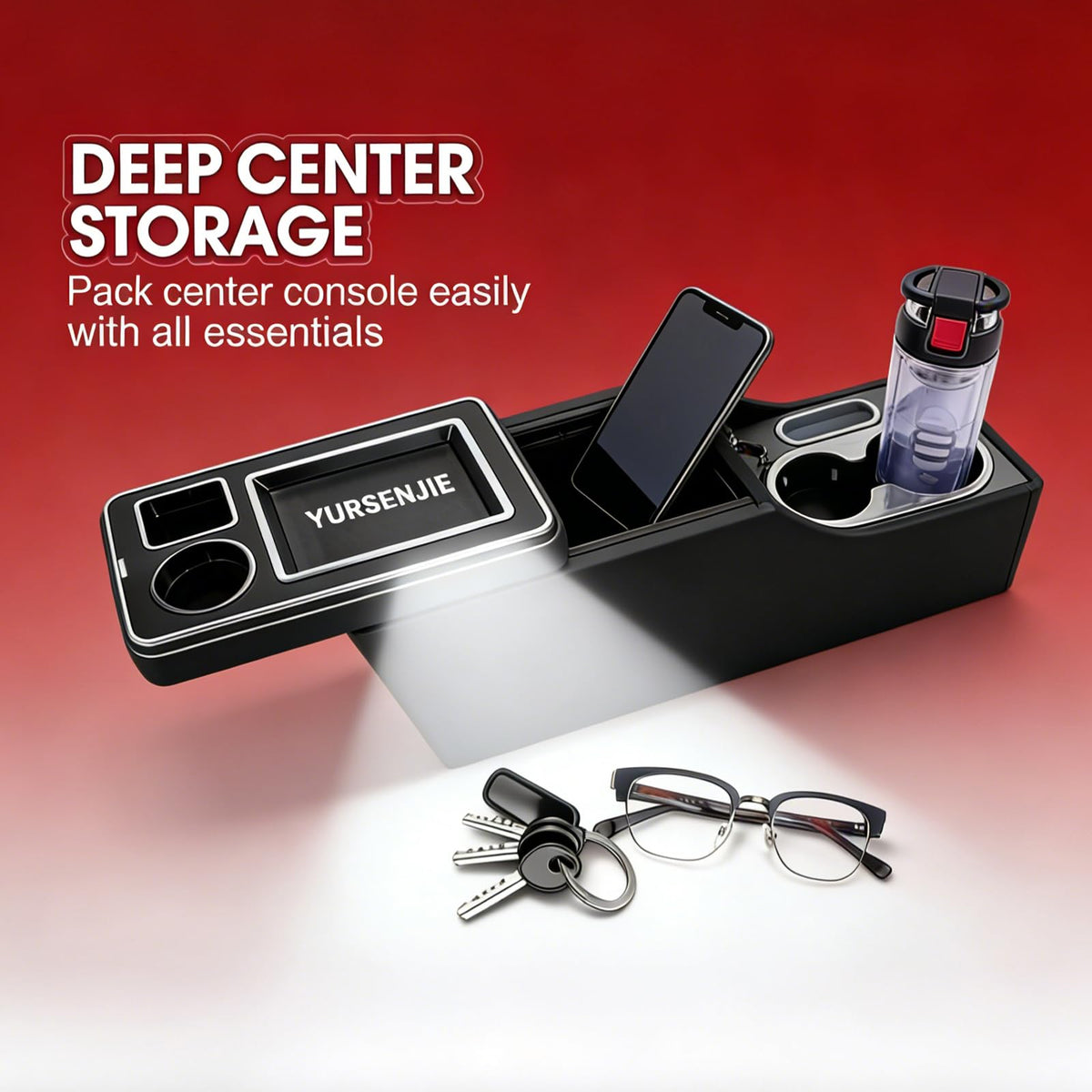 Truck Center Console Organizer Between Seats for SUVs and Minivans