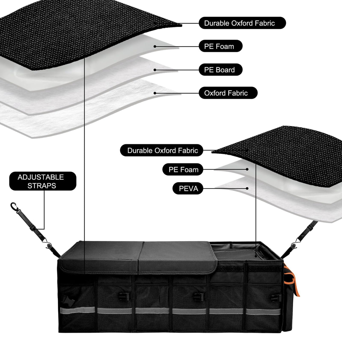 Honda CRV 2017-2022 Trunk Organizer Large Capacity Waterproof Storage Box