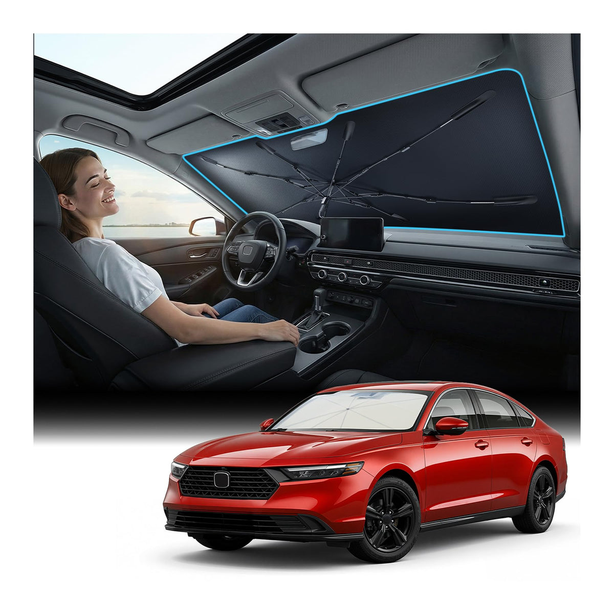 Windshield Sun Shade Umbrella Heat Shield Car Interior Protector