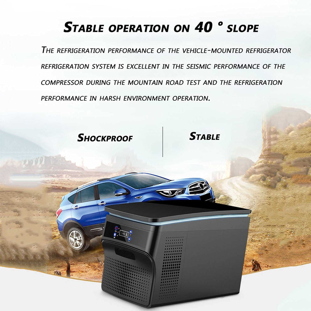 Portable Car Refrigerator 12V/24V Compressor Cooler Freezer for Vehicles RV
