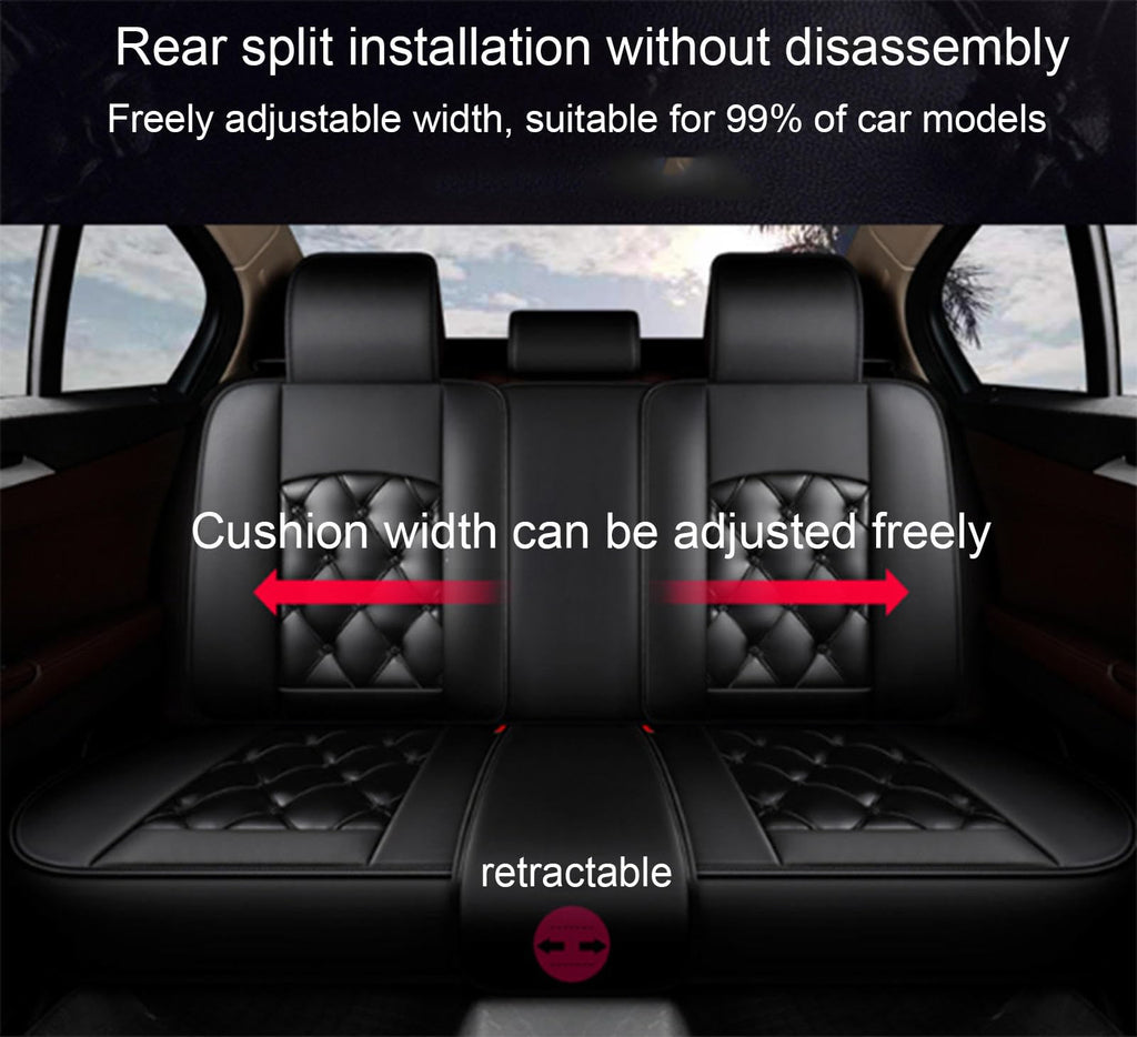 Leather Car Seat Covers Universal Fit Waterproof Full Set