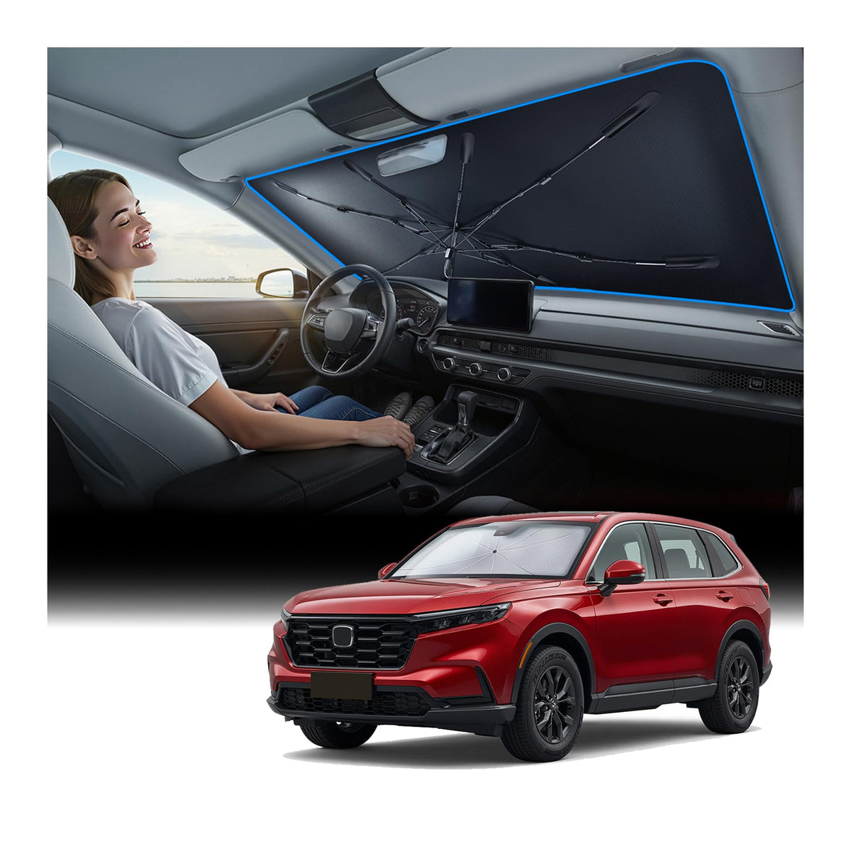 Windshield Sun Shade Umbrella Heat Shield Car Interior Protector