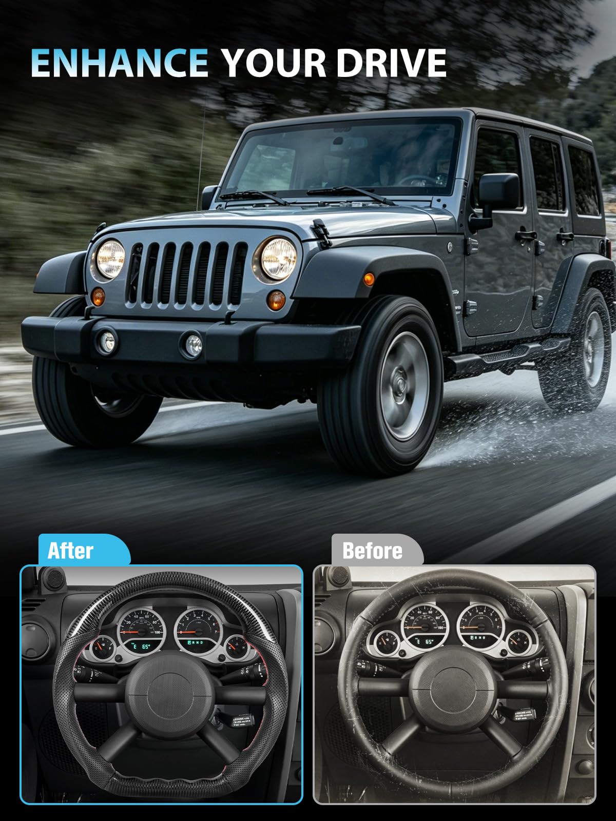 ZIMABLUE Steering Wheel for jeep wrangler