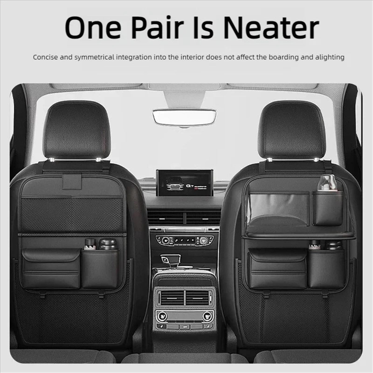 Foldable Car Seat Back Organizer Storage Rack Table Board