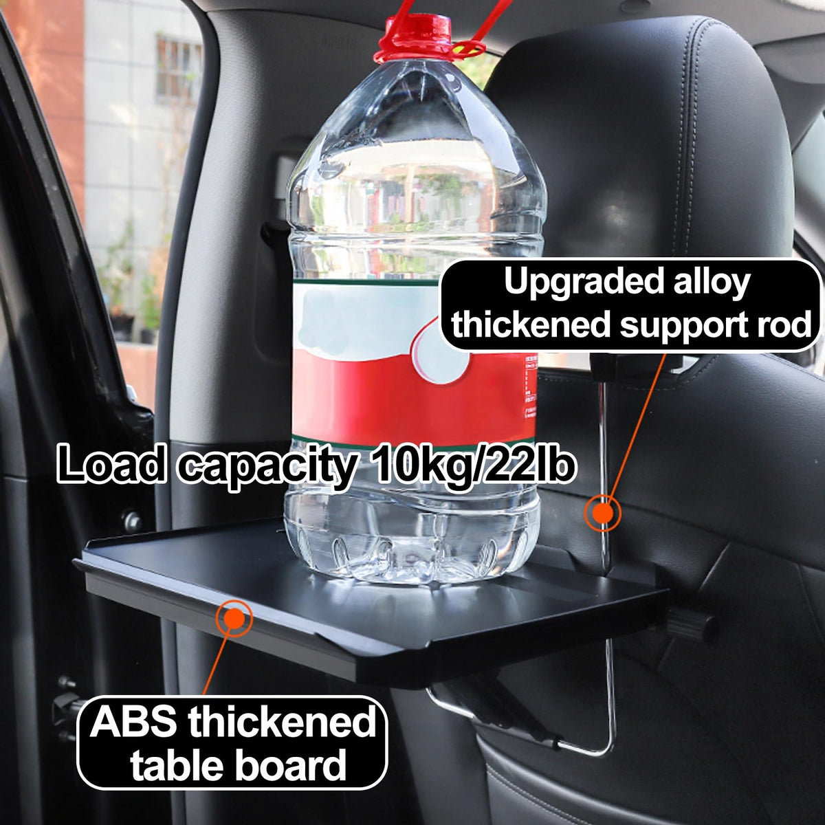 Foldable Car Back Seat Tray Table Multifunctional Travel Desk for Food Laptop
