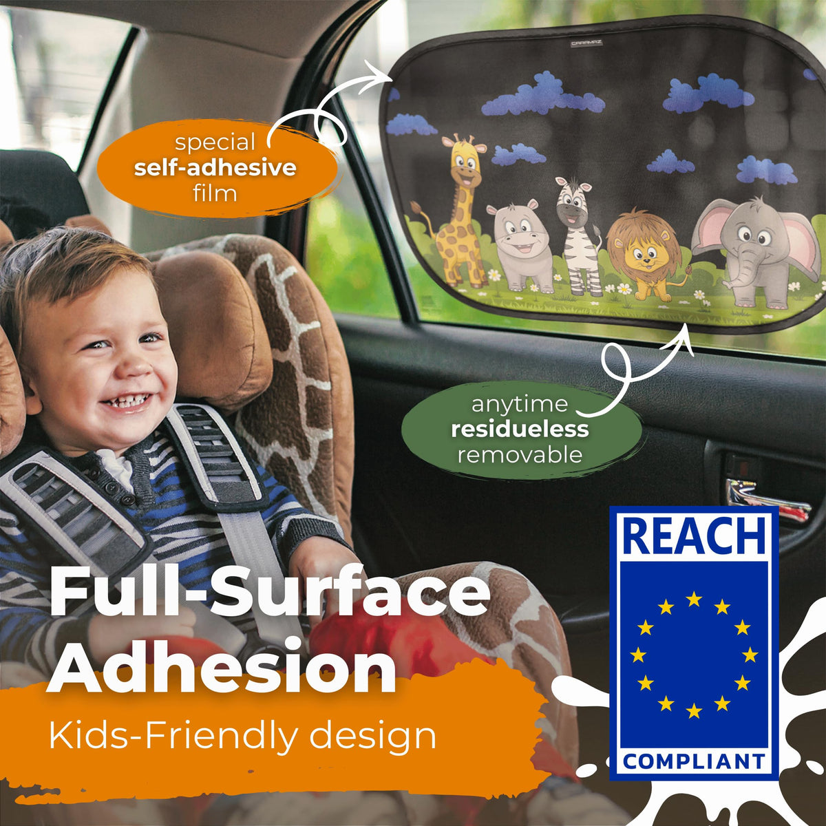 Baby Car Window Shades UV Protection Sun Shade 2 Pack