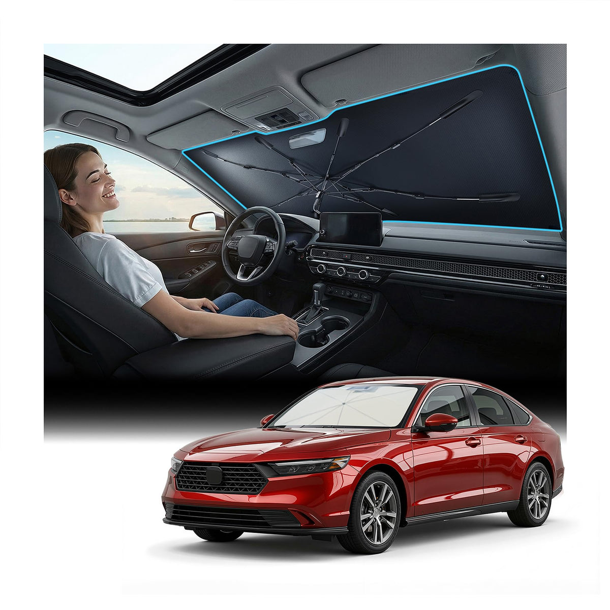 Windshield Sun Shade Umbrella Heat Shield Car Interior Protector