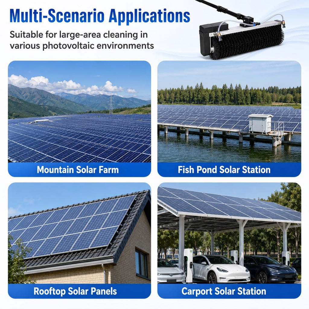 Electric Solar Panel Cleaning Brush
