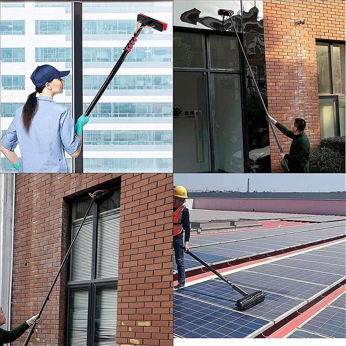 12FT Telescopic Window Cleaning Pole Water Fed Brush Kit