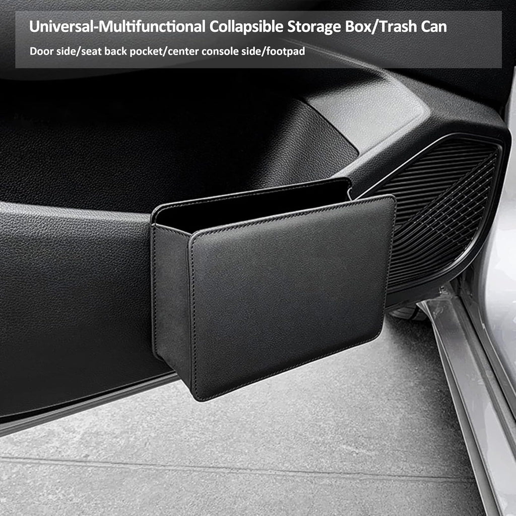 Nissan Cefiro 2004 Leather Car Trash Bin Foldable Hanging Storage Organizer