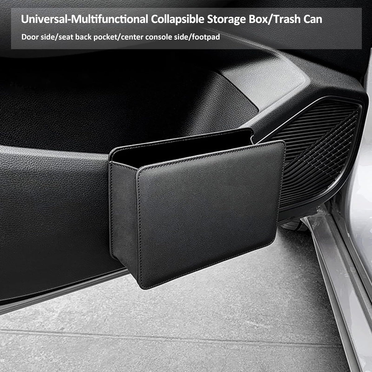 Nissan Cefiro 2004 Leather Car Trash Bin Foldable Hanging Storage Organizer