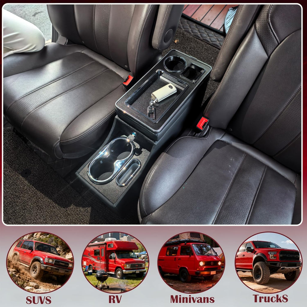 Truck Center Console Organizer Between Seats for SUVs and Minivans