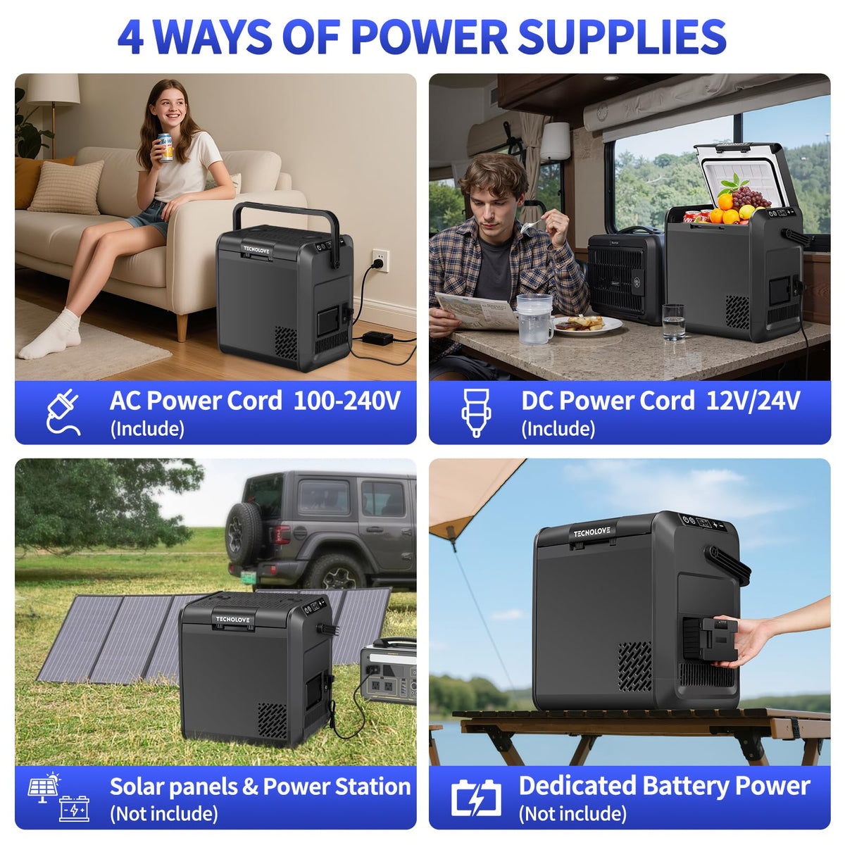 Tecnolove 12V Refrigerator Fridge Portable Car