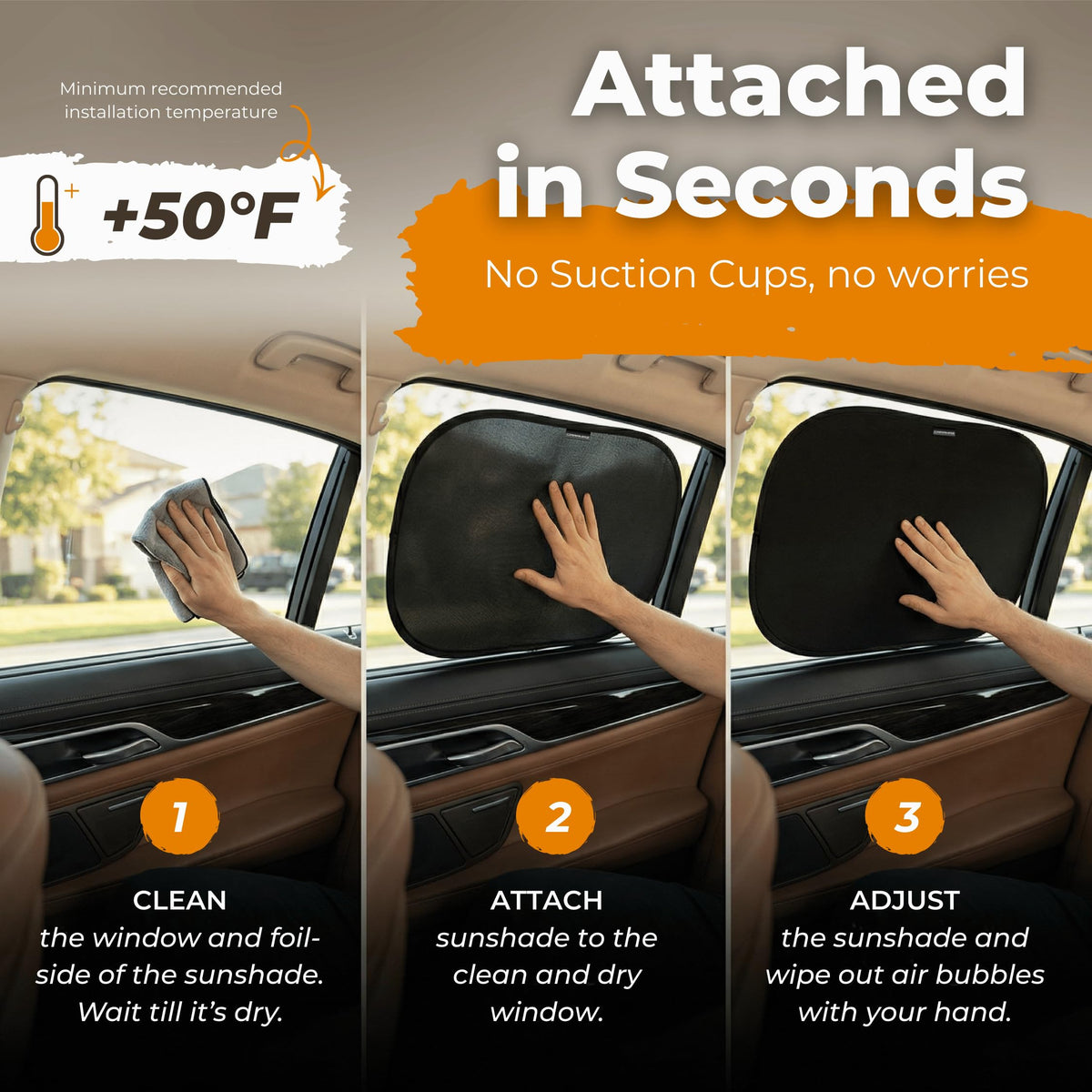 Baby Car Window Shades UV Protection Sun Shade 2 Pack