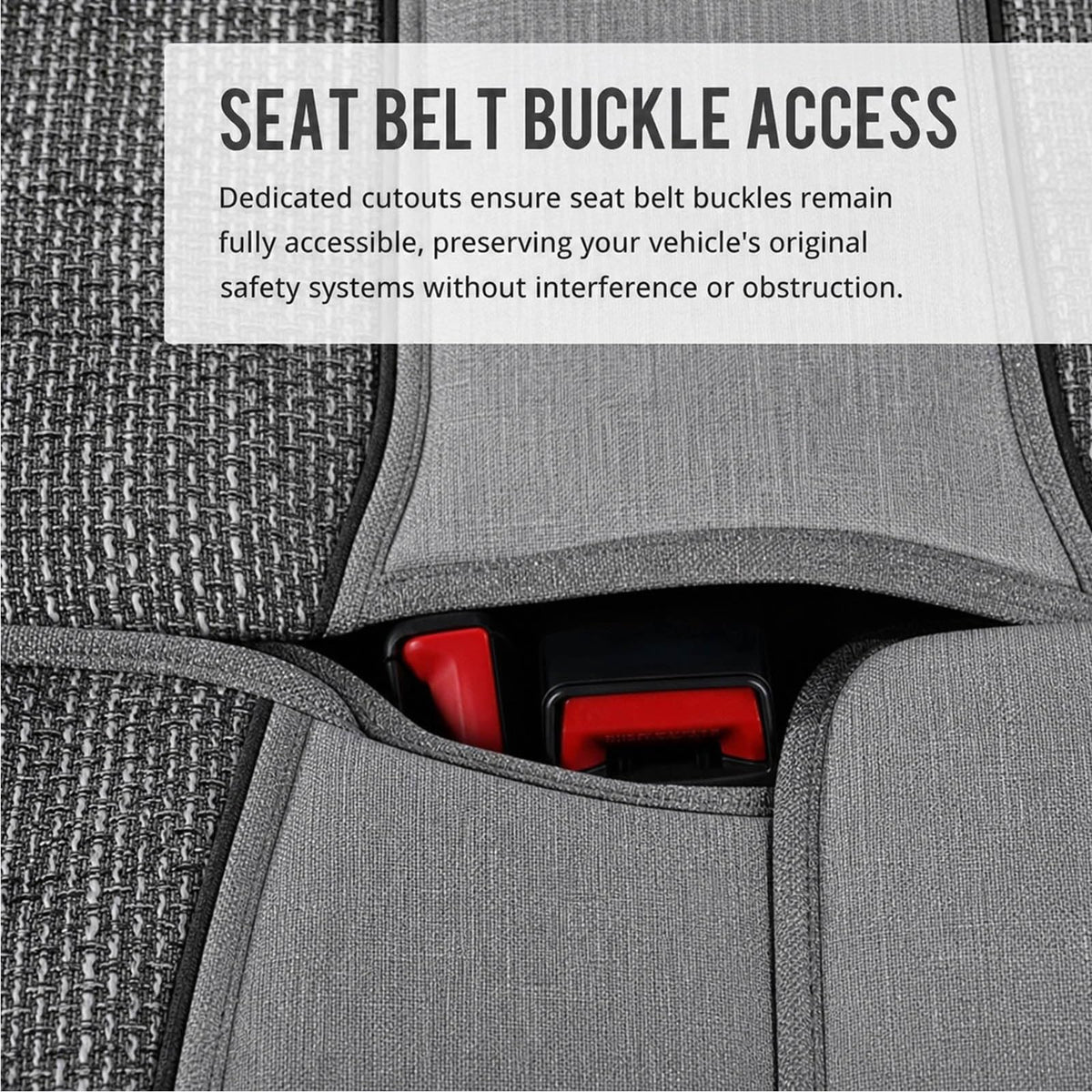 FYKLXI Linen Car Seat Covers for Tesla Model Y 2021-2026