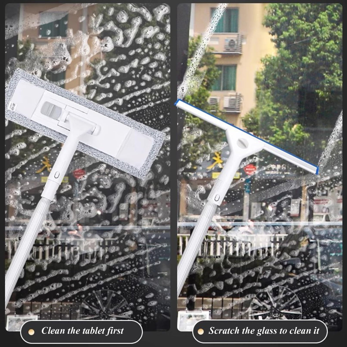 Telescopic Cleaning Brush Extension Pole for Windows Car and Glass
