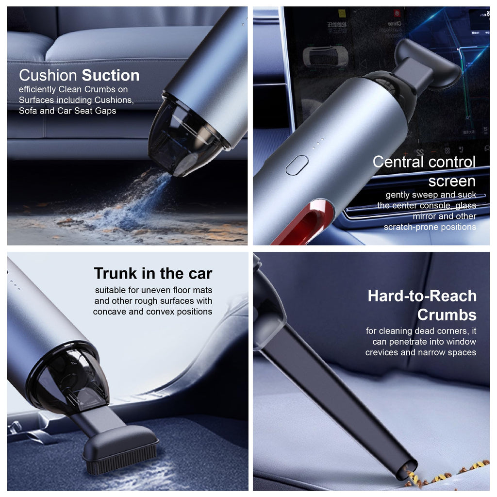 Portable Rechargeable Car Vacuum Cleaner Strong Suction Multi-Purpose Cleaner