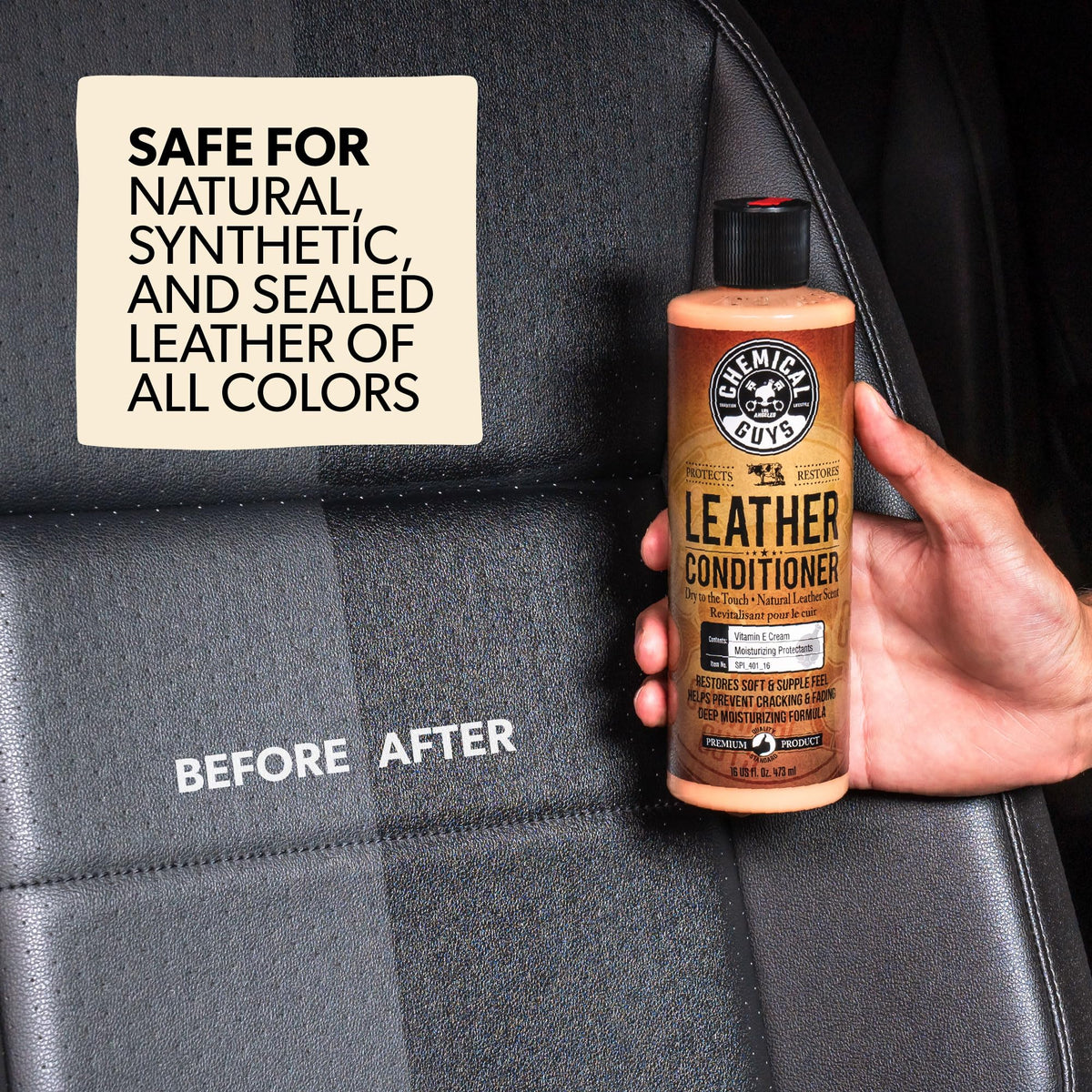 Leather Cleaner and Conditioner Kit for Car Interior 9-Piece Set